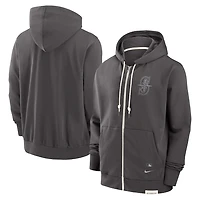 Seattle Mariners Charcoal Nike AC Travel Player Performance Full-Zip Hoodie