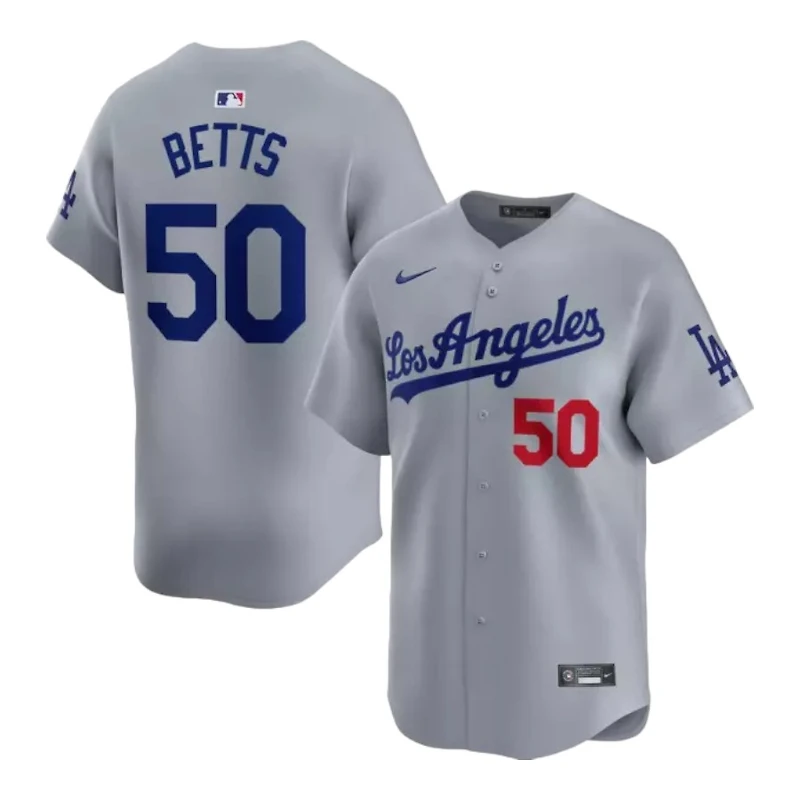 Youth Los Angeles Dodgers Mookie Betts Nike Limited Gray Away Player Jersey