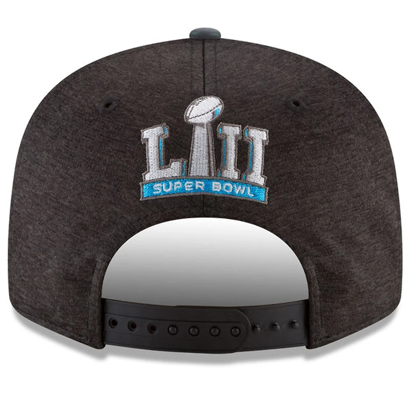 Philadelphia Eagles New Era Super Bowl LII Champions Trophy Collection Parade 9FIFTY Adjustable Hat – Black