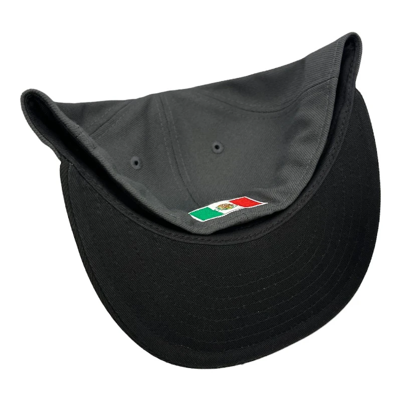 Mexico Charcoal Black Two Tone Flag Batterman UV New Era 59FIFTY Fitted Hat