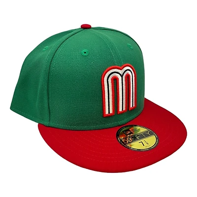 Mexico Green Red Two Tone Flag Batterman Black UV New Era 59FIFTY Fitted Hat