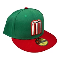 Mexico Green Red Two Tone Flag Batterman Black UV New Era 59FIFTY Fitted Hat