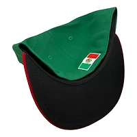 Mexico Green Red Two Tone Flag Batterman Black UV New Era 59FIFTY Fitted Hat