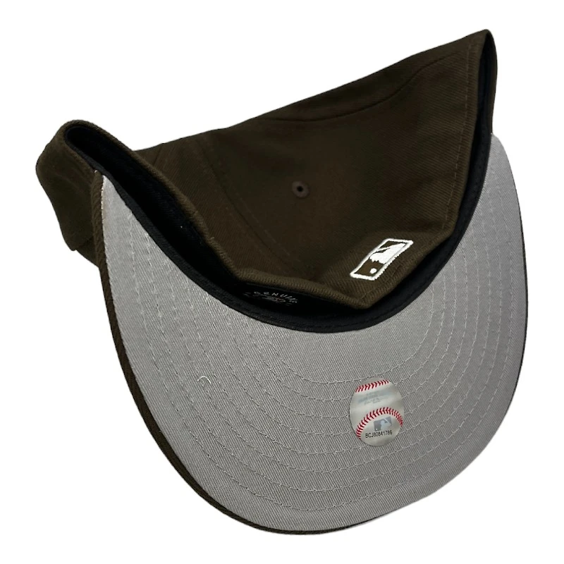 Los Angeles Dodgers Brown Upside Down Logo Gray UV New Era 59FIFTY Fitted Hat