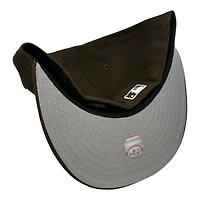 Los Angeles Dodgers Brown Upside Down Logo Gray UV New Era 59FIFTY Fitted Hat