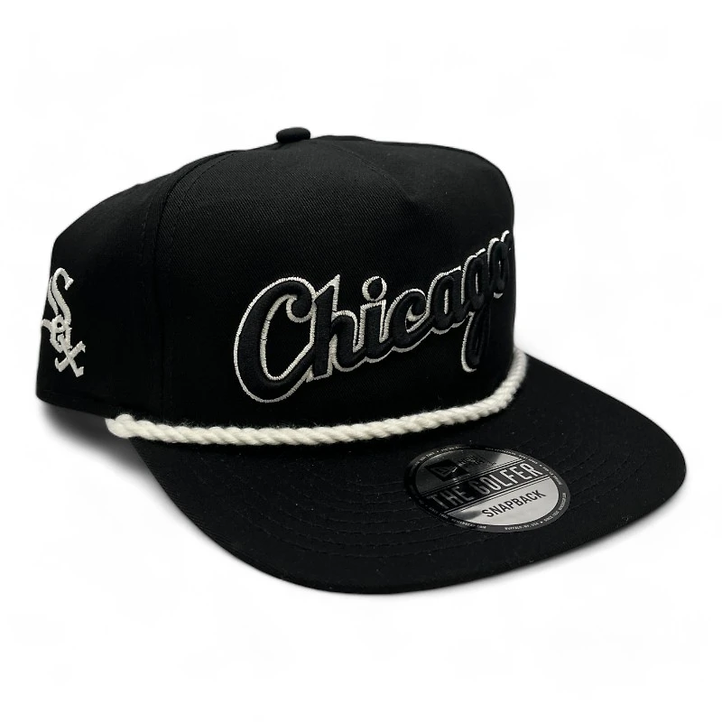 Chicago White Sox Black Golfer Hat New Era Snapback Hat