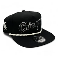 Chicago White Sox Black Golfer Hat New Era Snapback Hat
