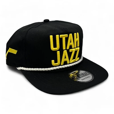 Utah Jazz Black Golfer Hat New Era Snapback Hat