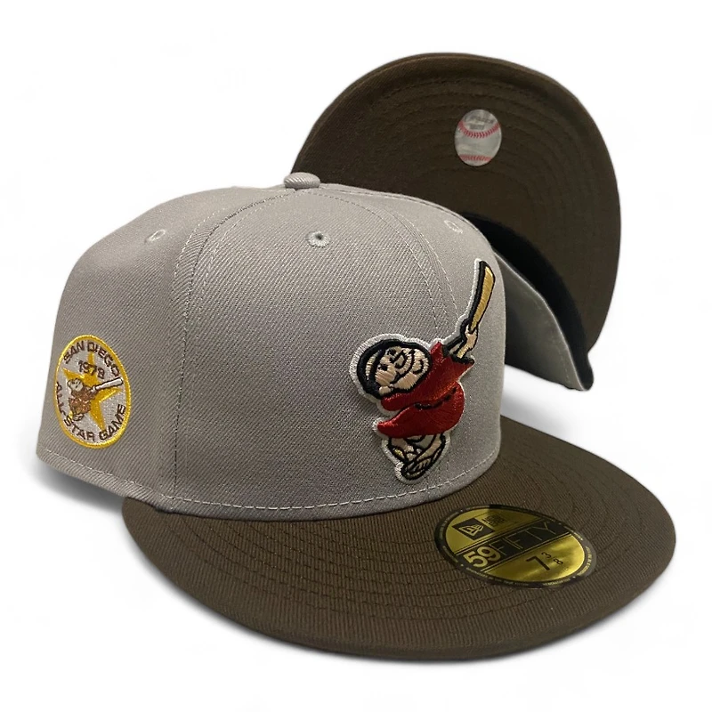 San Diego Padres Gray Brown Two Tone 1978 ASG Patch UV New Era 59Fifty Fitted Hat