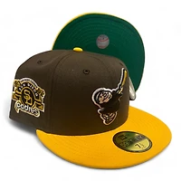 San Diego Padres Brown Yellow Two Tone SD Patch Green UV New Era 59Fifty Fitted Hat