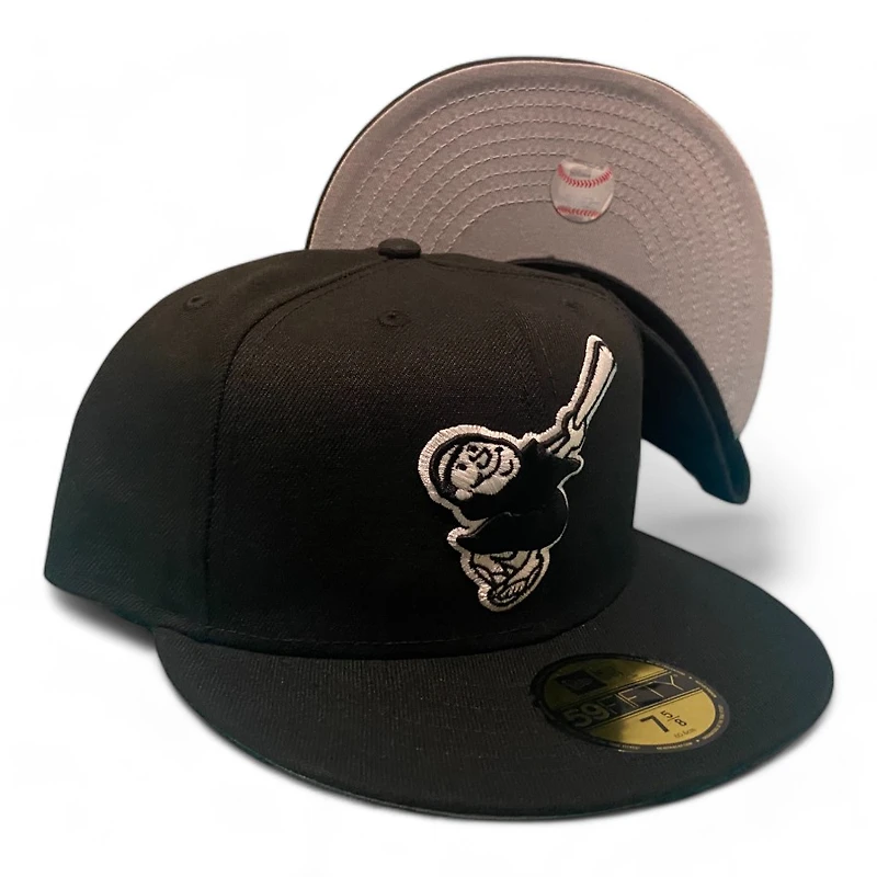 San Diego Padres Black and White Gray UV New Era 59Fifty Fitted Hat
