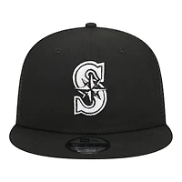 Seattle Mariners Black Mesh Trucker New Era 9FIFTY Snapback Hat