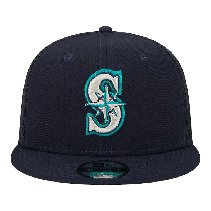 Seattle Mariners Navy Mesh Trucker New Era 9FIFTY Snapback Hat