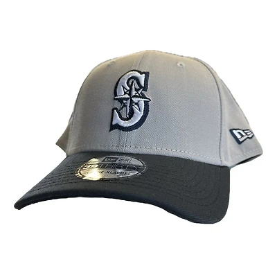 Seattle Mariners Gray Black New Era 39THIRTY Flex Fit Hat