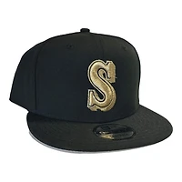 Seattle Mariners Black and Gold Custom New Era 9FIFTY Snapback Hat