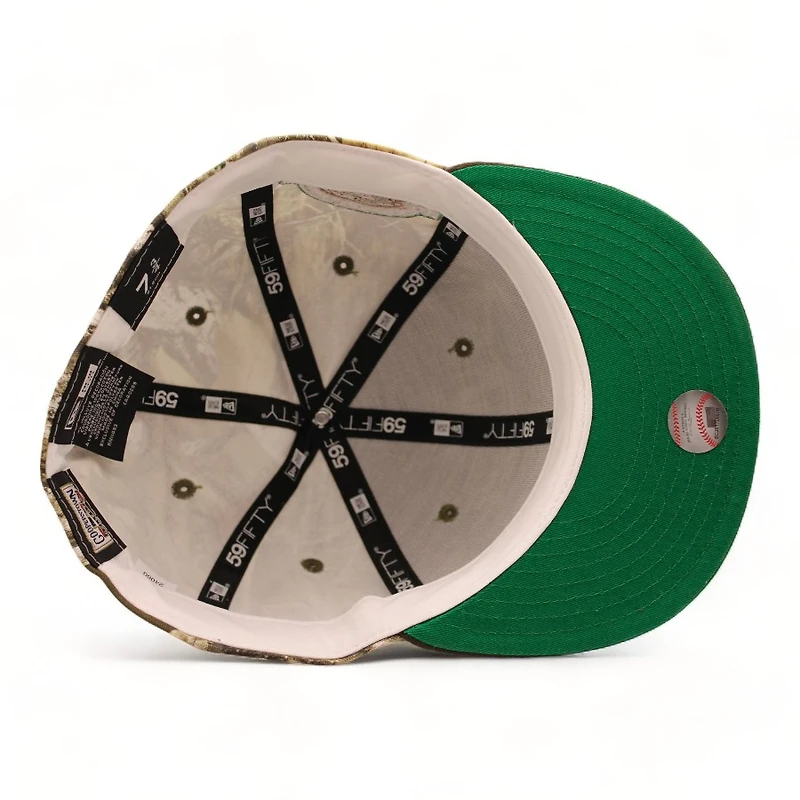 Texas Rangers RealTree Edge and Brown FHN Ranger Arlington Stadium Patch Green UV New Era 59Fifty Fitted Hat