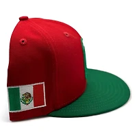 Mexico Red and Green Flag Side Patch Gray UV New Era 9FIFTY Snapback Hat