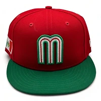 Mexico Red and Green Flag Side Patch Gray UV New Era 9FIFTY Snapback Hat
