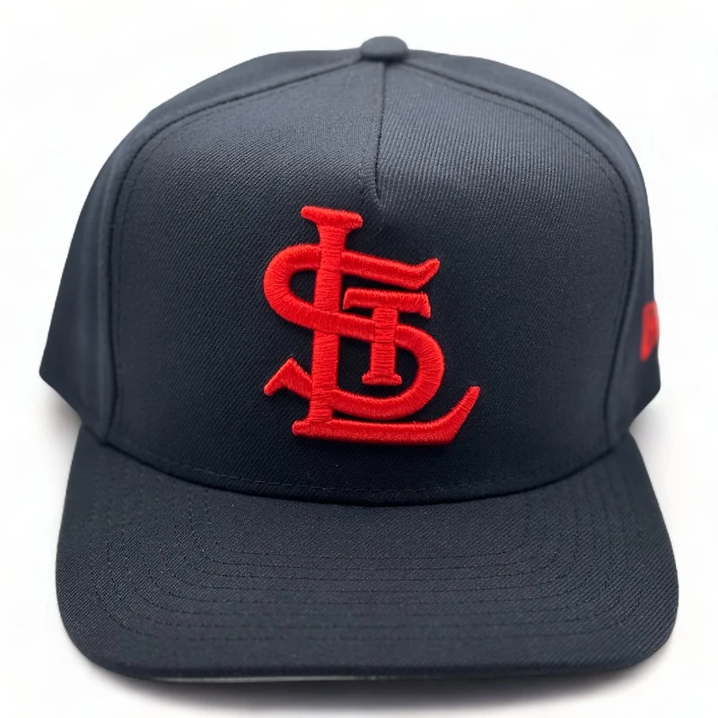 St. Louis Cardinals Navy Red Logo New Era A-Frame 9FORTY Snapback Hat