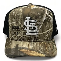 St. Louis Cardinals RealTree Edge Black Trucker Mesh New Era A-Frame 9FIFTY Snapback Hat
