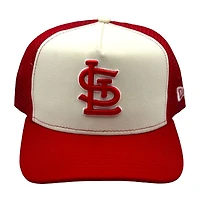 St. Louis Cardinals White Front Red Mesh New Era A-Frame 9FIFTY Snapback Hat