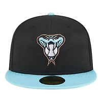 Arizona Diamondbacks Black Teal 2024 Batting Practice New Era 59FIFTY Fitted Hat