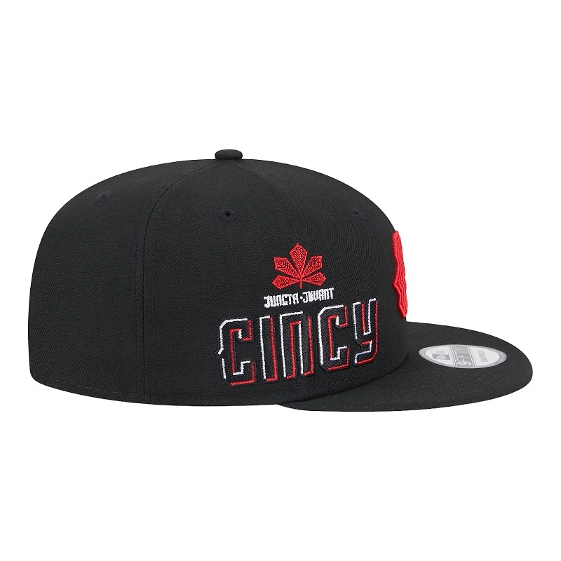 Cincinnati Reds Black City Connect Icon New Era 9FIFTY Snapback Hat