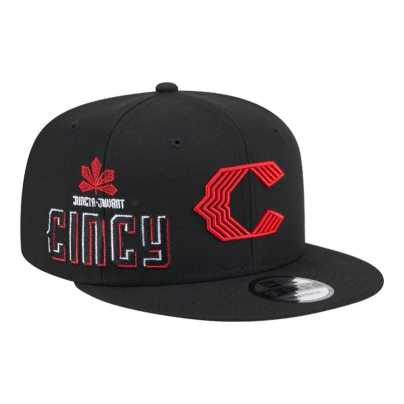 Cincinnati Reds Black City Connect Icon New Era 9FIFTY Snapback Hat