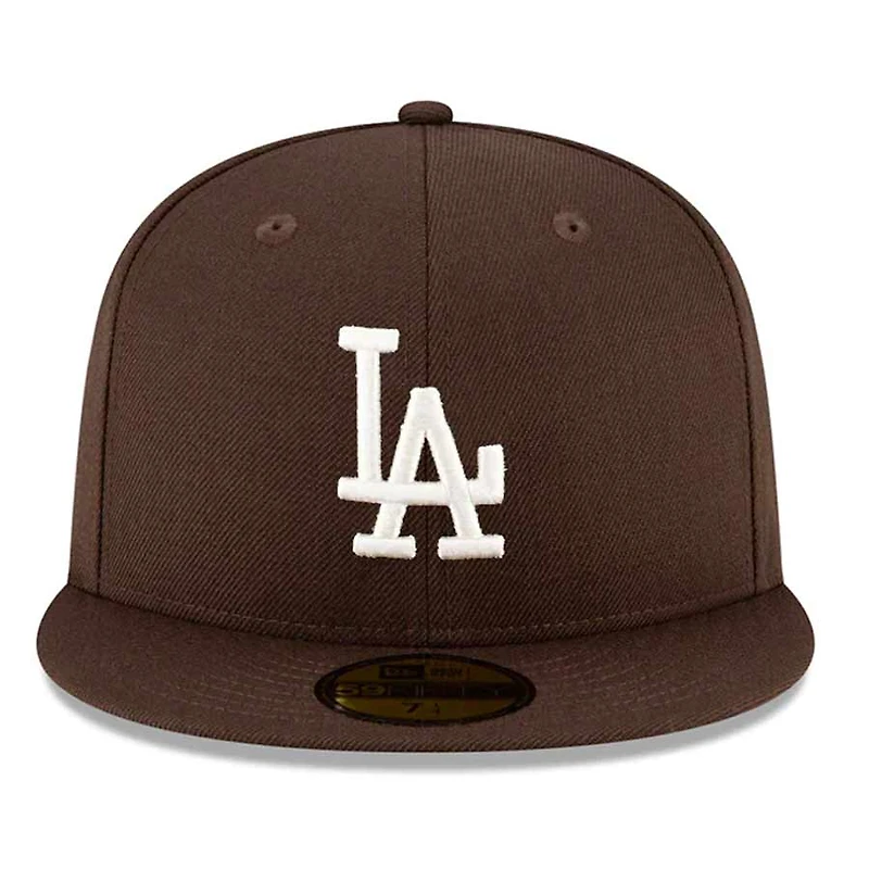 Kids Los Angeles Dodgers Walnut Brown Basic Gray UV New Era 59FIFTY Fitted Hat