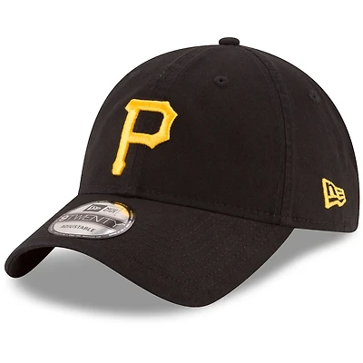 Pittsburgh Pirates Black Team Color Basic Core Classic New Era 9TWENTY Adjustable Hat