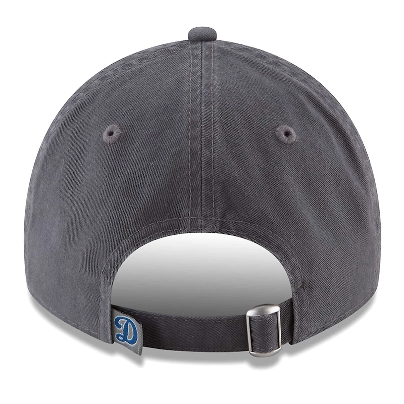Los Angeles Dodgers D Logo Graphite Basic Core Classic New Era 9TWENTY Adjustable Hat