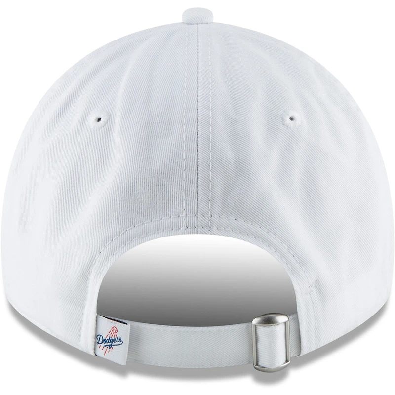 Los Angeles Dodgers White Basic Core Classic New Era 9TWENTY Adjustable Hat