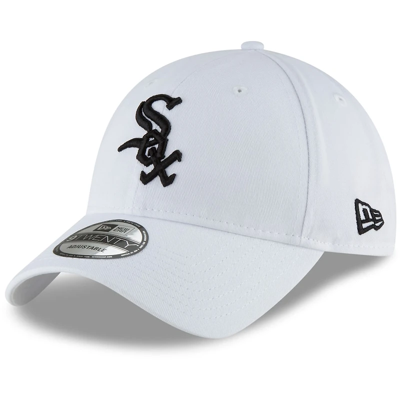 Chicago White Sox White Basic Core Classic New Era 9TWENTY Adjustable Hat