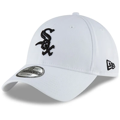 Chicago White Sox White Basic Core Classic New Era 9TWENTY Adjustable Hat