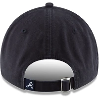 Atlanta Braves Navy Tomahawk Basic Core Classic New Era 9TWENTY Adjustable Hat