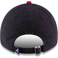 Atlanta Braves Navy and Red Tomahawk Basic Core Classic New Era 9TWENTY Adjustable Hat
