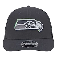 Seattle Seahawks Graphite 2024 NFL Draft Low Profile Trucker New Era 9FIFTY Snapback Hat