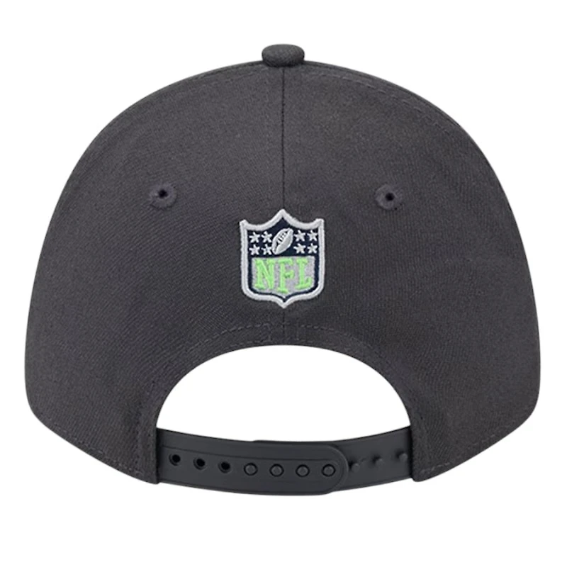 Seattle Seahawks Graphite 2024 NFL Draft New Era 9FORTY Adjustable Hat