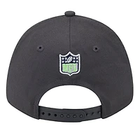 Seattle Seahawks Graphite 2024 NFL Draft New Era 9FORTY Adjustable Hat