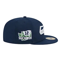 Seattle Seahawks Navy 2024 NFL Draft New Era 59FIFTY Fitted Hat