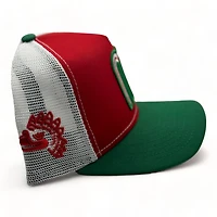 Mexico Red Green Two Tone White Mesh New Era A-Frame 9FORTY Snapback Hat