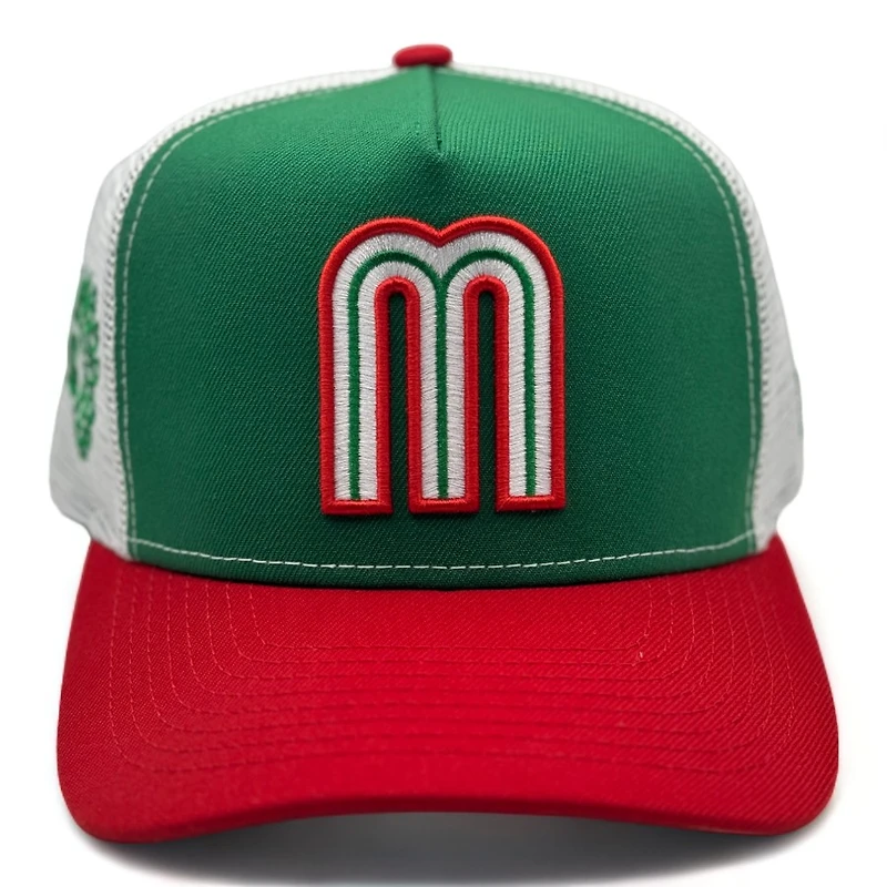 Mexico Green Red Two Tone White Mesh New Era A-Frame 9FORTY Snapback Hat