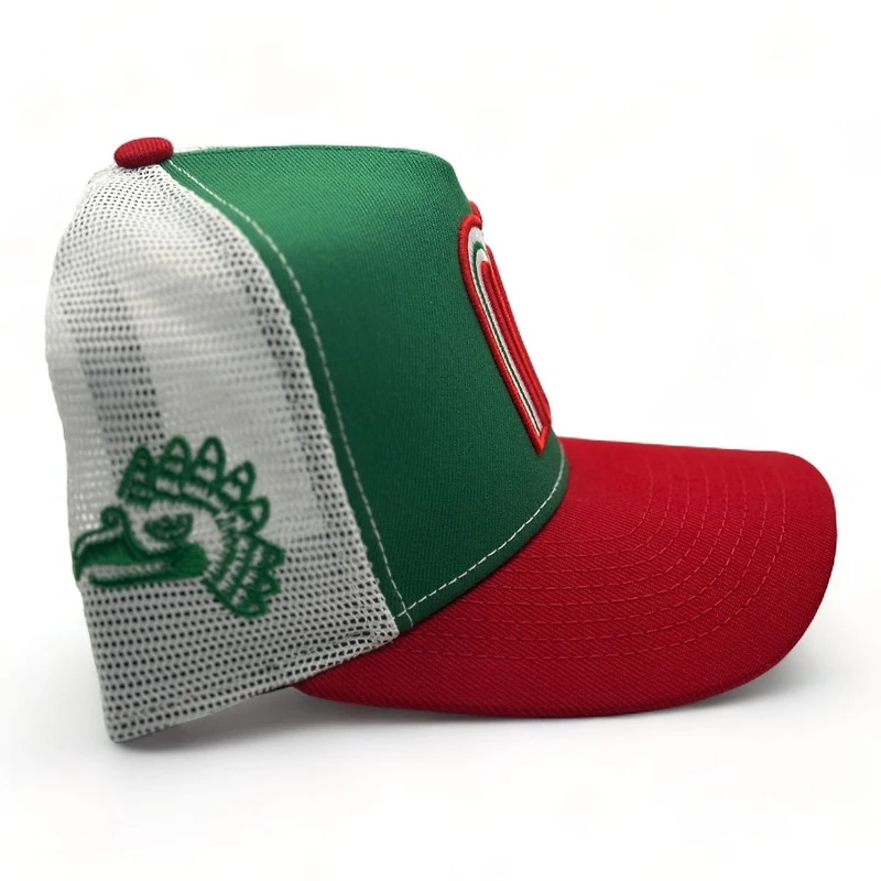 Mexico Green Red Two Tone White Mesh New Era A-Frame 9FORTY Snapback Hat