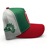 Mexico Green Red Two Tone White Mesh New Era A-Frame 9FORTY Snapback Hat