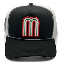 Mexico Black Front White Mesh New Era A-Frame 9FORTY Snapback Hat