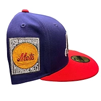 New York Mets Purple and Red Two Tone 25th Anni Patch Gray UV Era 59FIFTY Fitted Hat