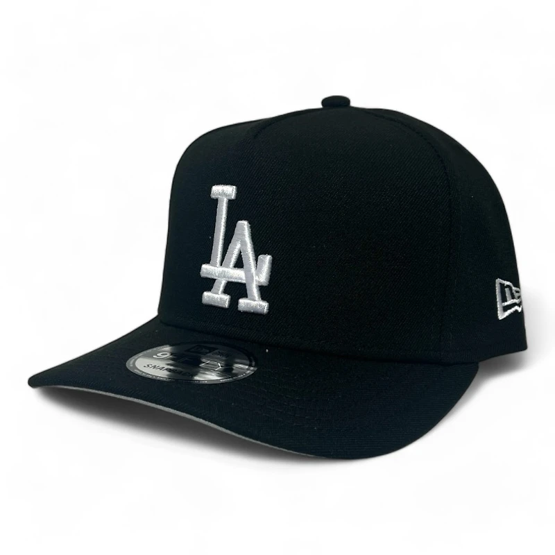 Los Angeles Dodgers Black Gray UV New Era A-Frame Snapback Hat