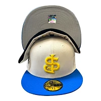 San Jose Giants Gray and Blue 30 Giant Seasons Patch UV MiLB New Era 59FIFTY Fitted Hat