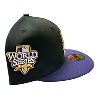 San Francisco Giants Black and Purple 2010 WS Patch Gray UV New Era 59FIFTY Fitted Hat