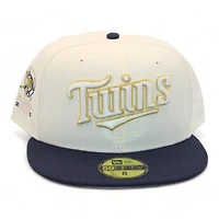 Minnesota Twins Cream and Navy Banger CG Pack Bomba Squad Patch Gray UV New Era 59Fifty Fitted Hat